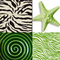 Zebra Lime Acrylic Square Press On Nail - MaYonail Store
