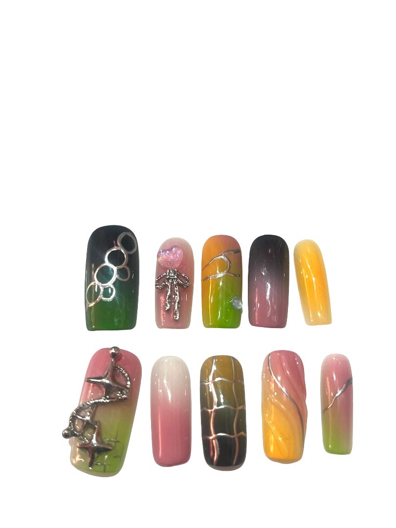 Prism Pop Acrylic Square Press On Nail - MaYonail Store