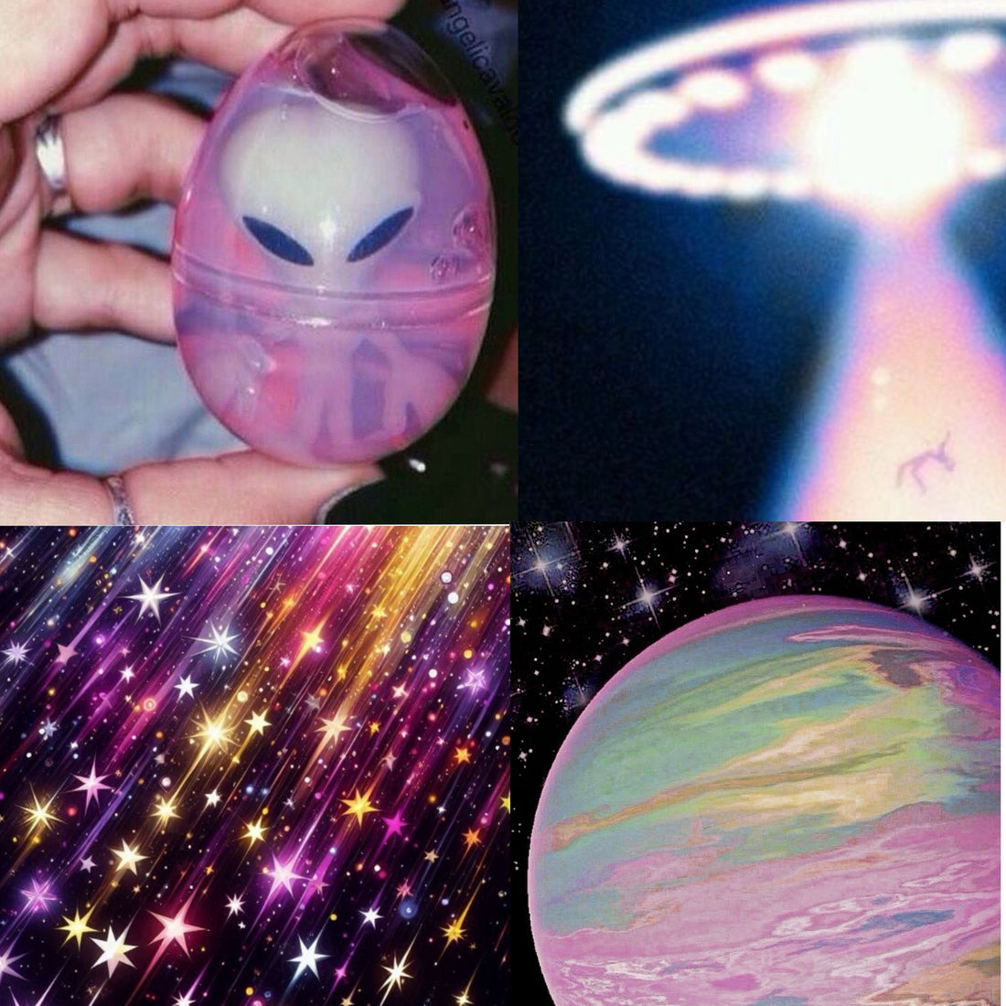 Out Of Space Acrylic Square Press On Nail