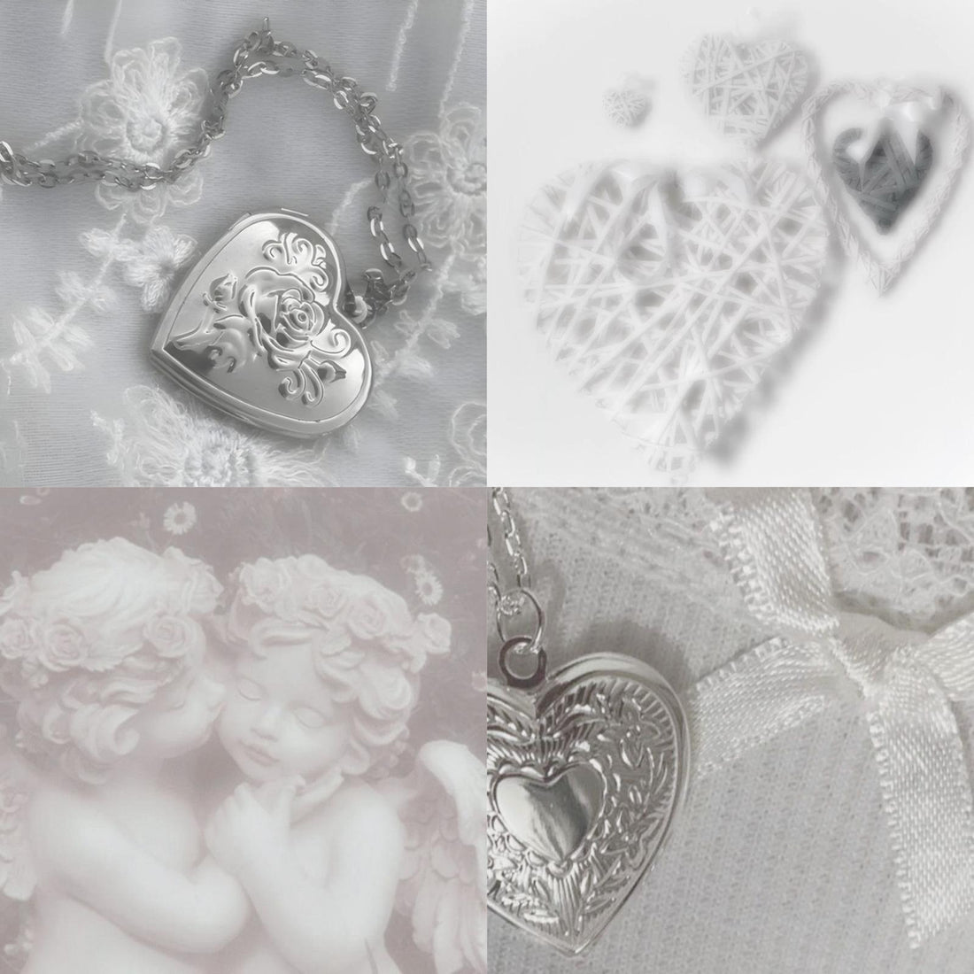 Vintage Heart Acrylic Almond press On Nail