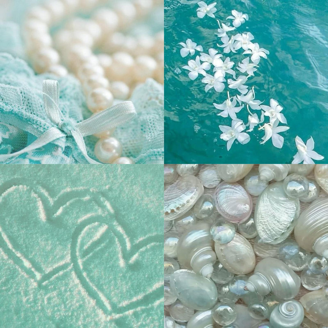 Teal Opal Acrylic Almond Press On Nail