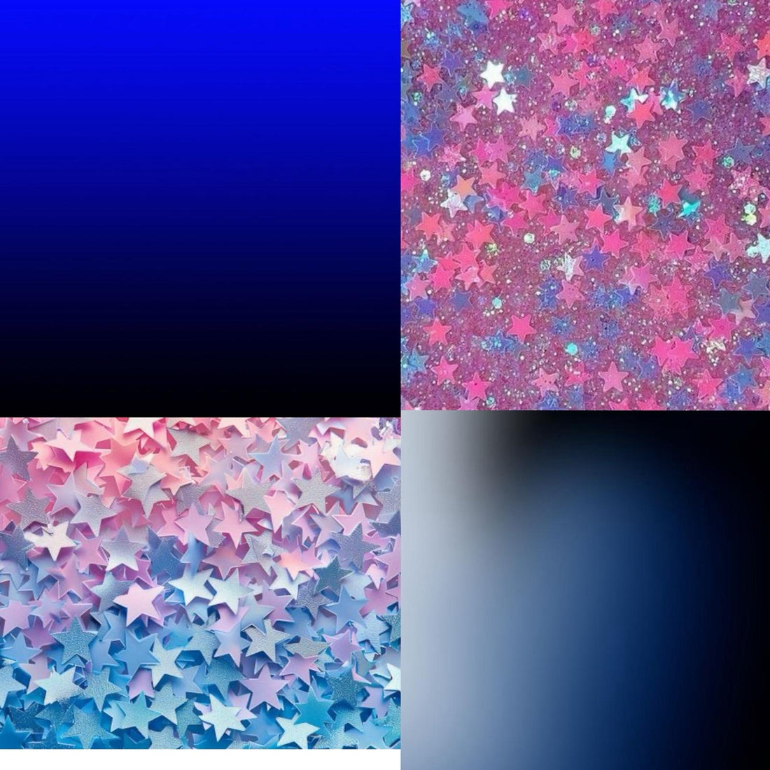 Pastel Stars Acrylic Square Press On Nail