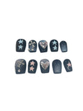 Pastel Stars Acrylic Square Press On Nail - MaYonail Store