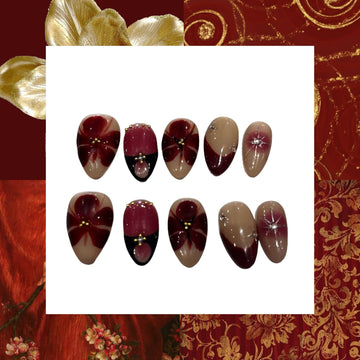 Wild Flower Acrylic Almond Press On Nail