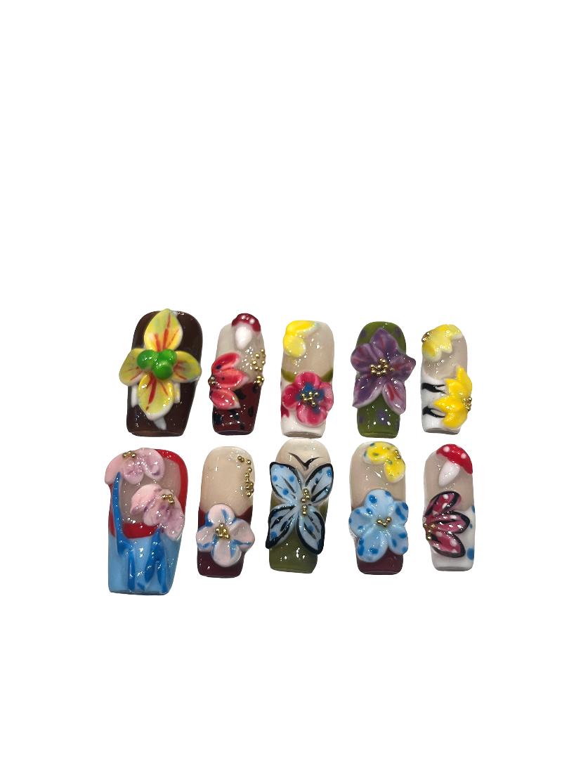 Coral Sun Acrylic Square Press On Nail (Copy) - MaYonail Store