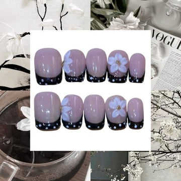 Lily Acrylic Square press On Nail Y314