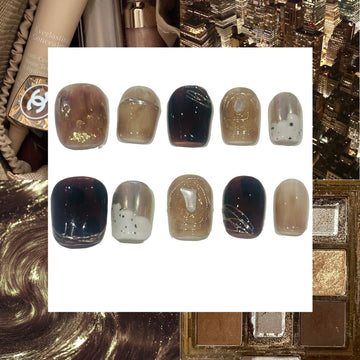Academic Abstract Acrylic Square press On Nail L195