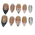 Coquette Print Acrylic Almond press On Nail L149 - MaYonail Store