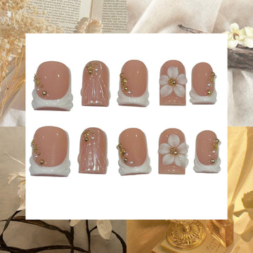 Classy Lily Acrylic Square press On Nail L189