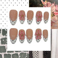 Polka Lily Acrylic Almond press On Nail L203 - MaYonail Store