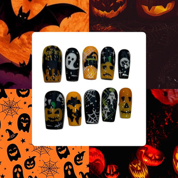 Halloween Acrylic Square Press On Nail L346