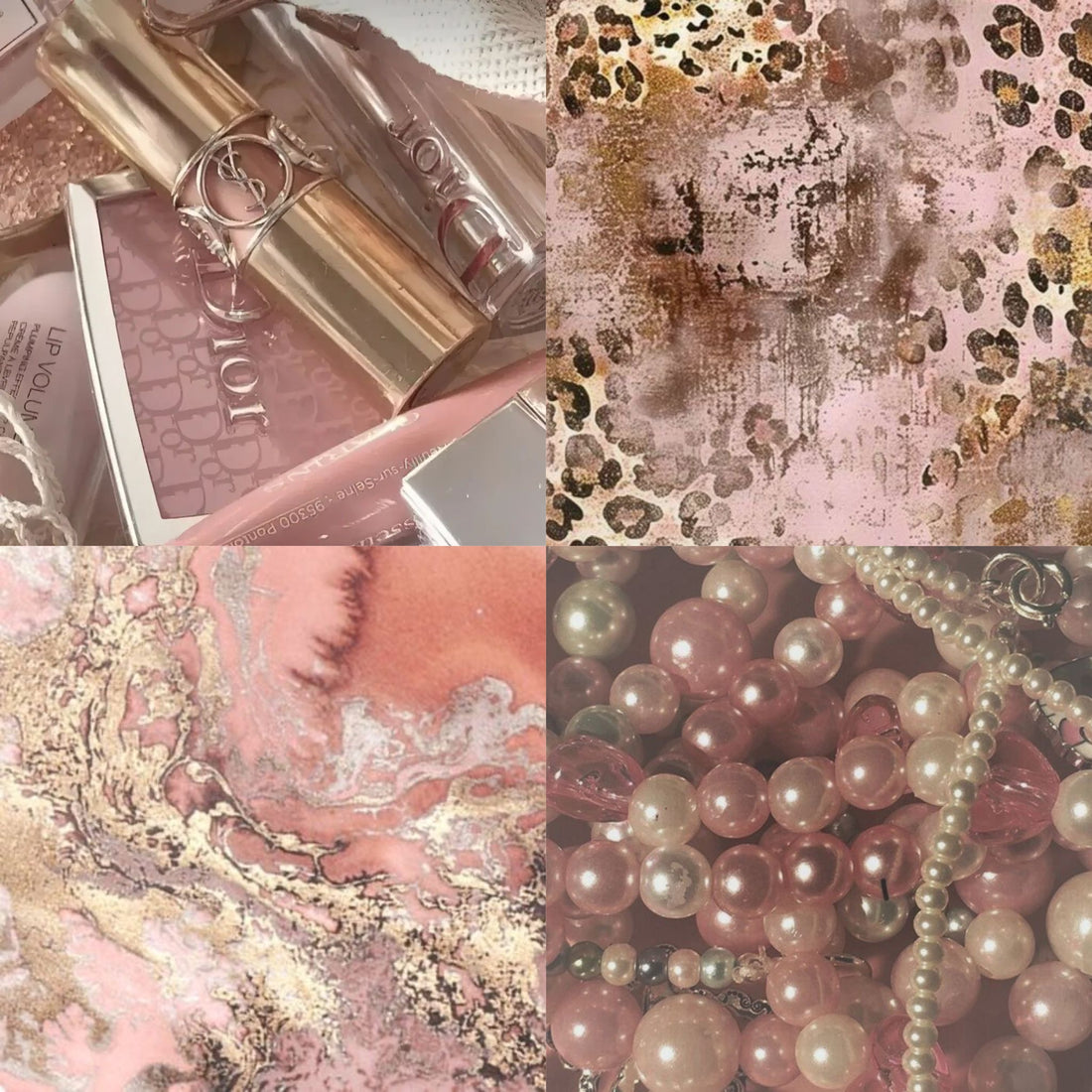 RoseGold Abstract Acrylic Coffin Press On Nail