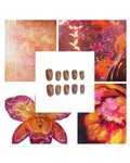 Amber Bloom Acrylic Square Press On Nail - MaYonail Store