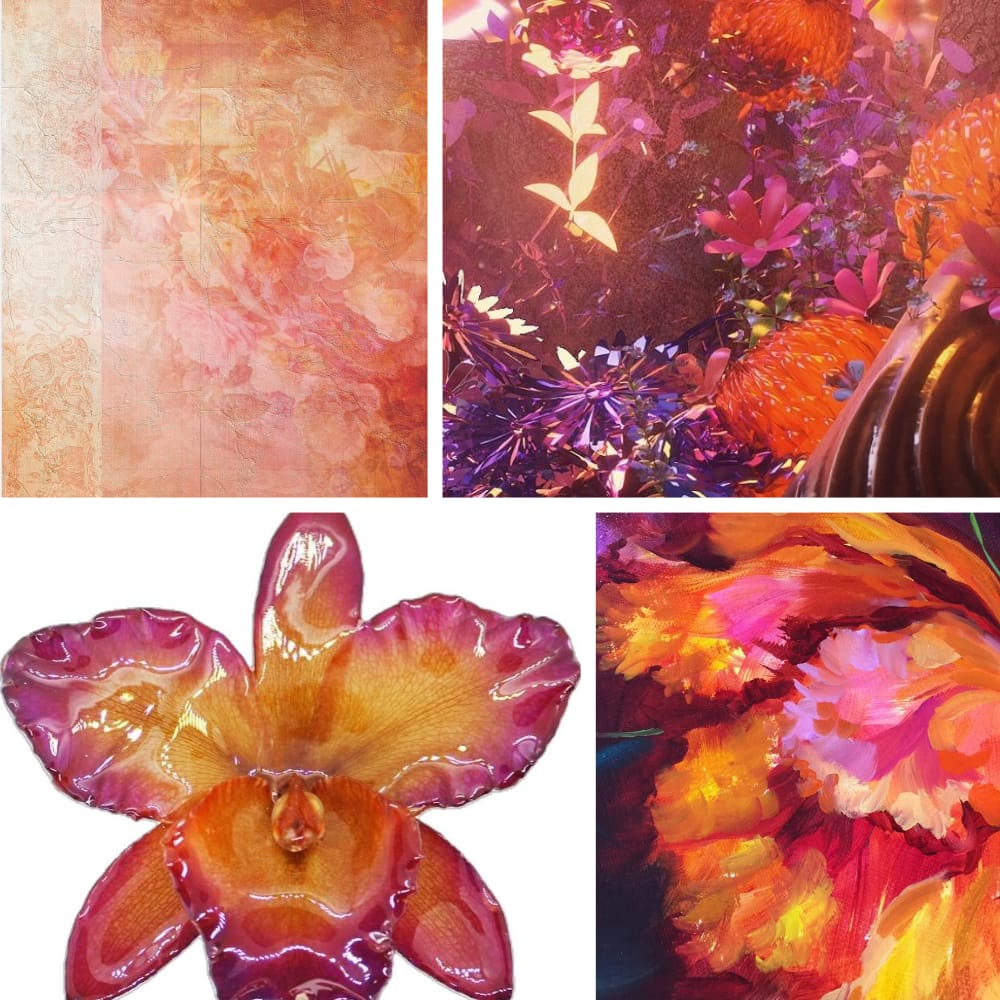 Amber Bloom Acrylic Square Press On Nail - MaYonail Store