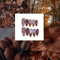 Autumnal Flower Acylic Almond Press On Nail - MaYonail Store