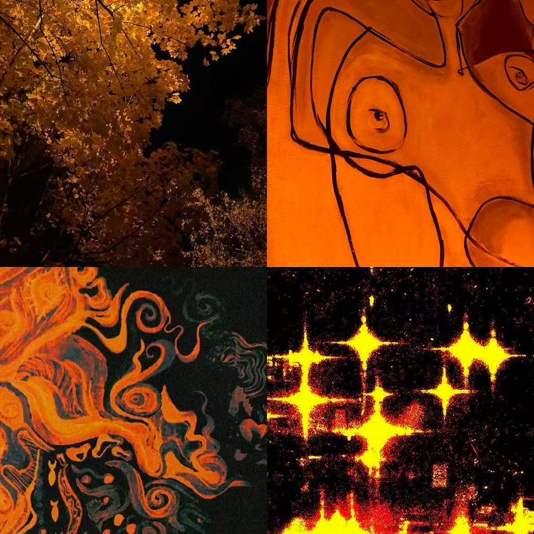 Summer Forest Acrylic Square Press On Nail