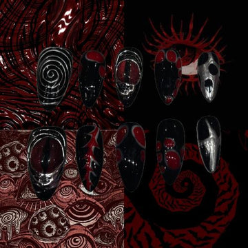 Spooky Eye Acrylic Almond Press On Nail