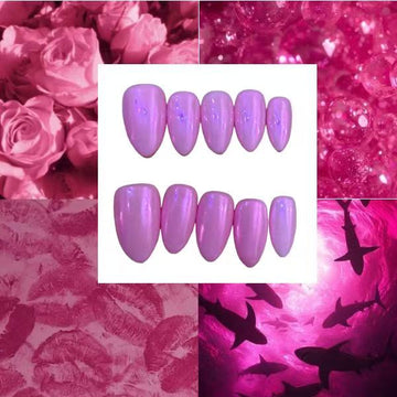 Barbie Pink  Acrylic Almond  Press On Nail