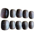 Black Jewel Acrylic Oval Press On Nail - MaYonail Store