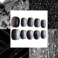 Black Jewel Acrylic Oval Press On Nail - MaYonail Store