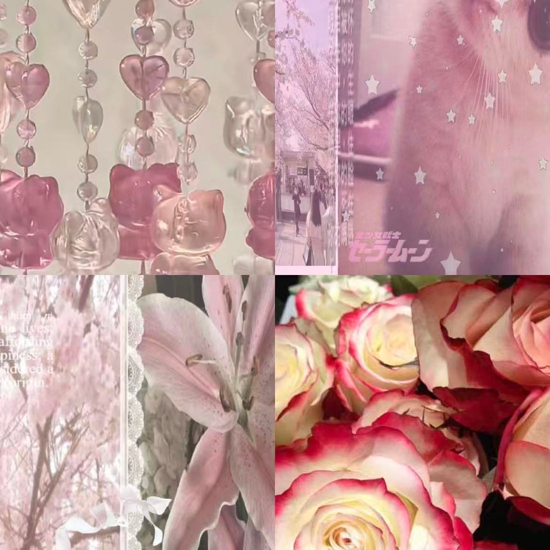 Rose Star Acrylic Square Press On Nail