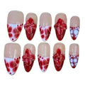 Blooming Lillies Acrylic Almond Press On Nail - MaYonail Store