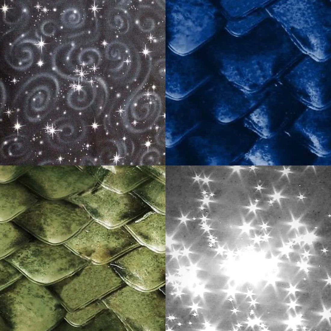 Blooming Blue Acrylic Almond Press On Nail