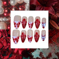 Blooming Lillies Acrylic Almond Press On Nail - MaYonail Store