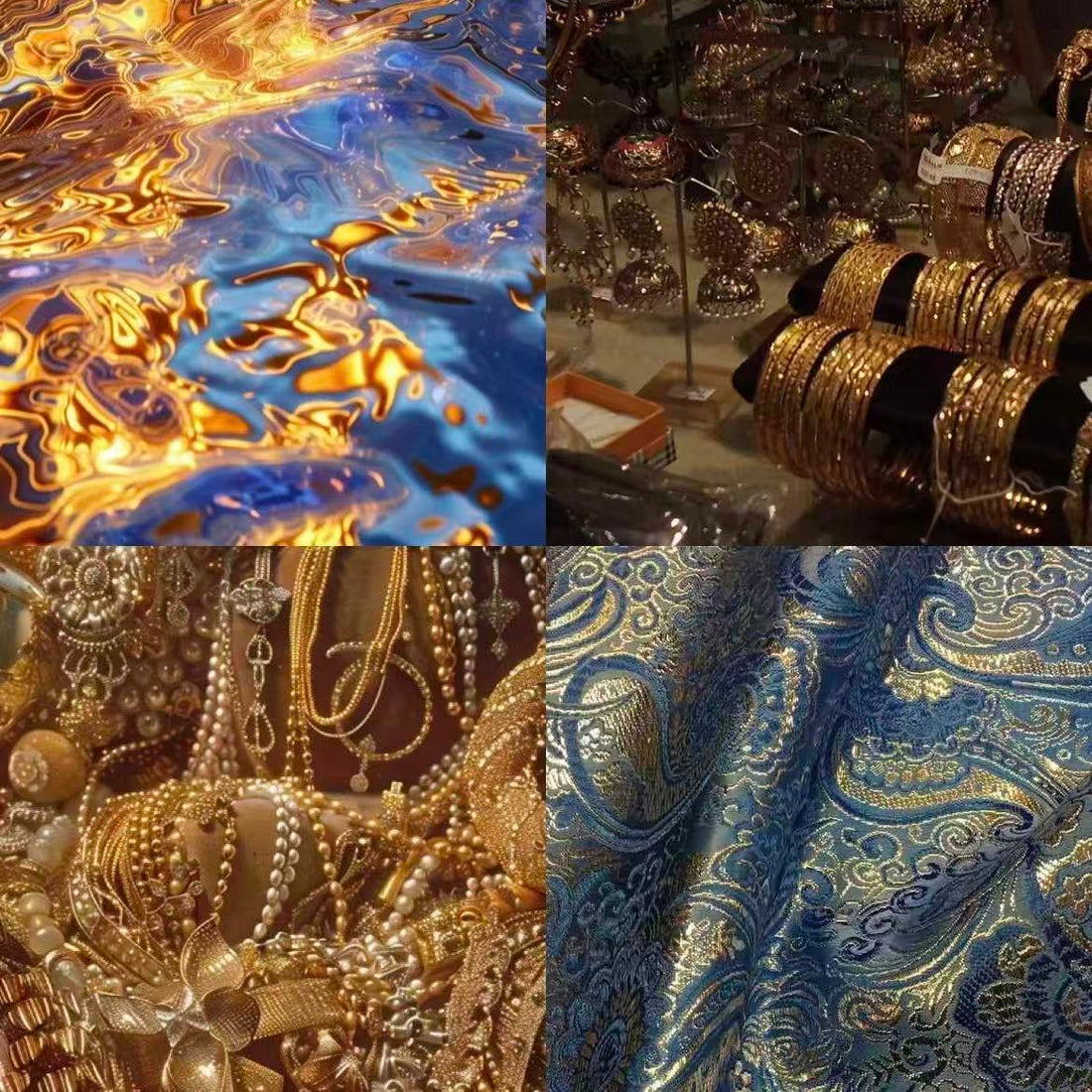 Celestial Blue Acrylic Stiletto Press On Nail