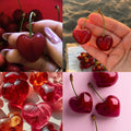 Cherry Heart Acrylic Square Press On Nail Y420 - MaYonail Store