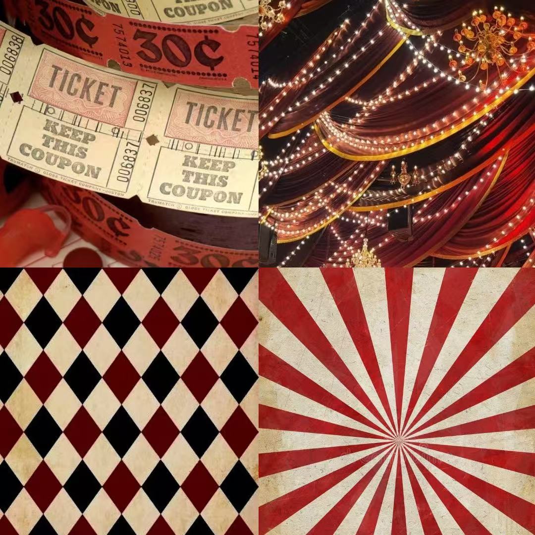 Circus Acrylic Square Press On Nail