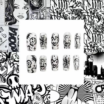 Sketchbook Acrylic Square Press On Nail