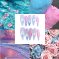 Cotton Candy Acylic Almond Press On Nail - MaYonail Store