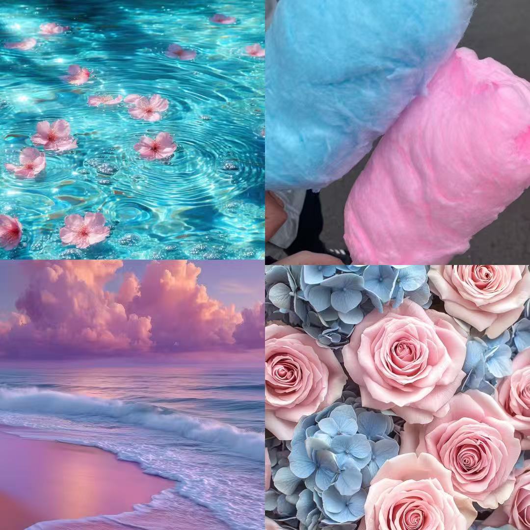 Cotton Candy Acylic Almond Press On Nail - MaYonail Store