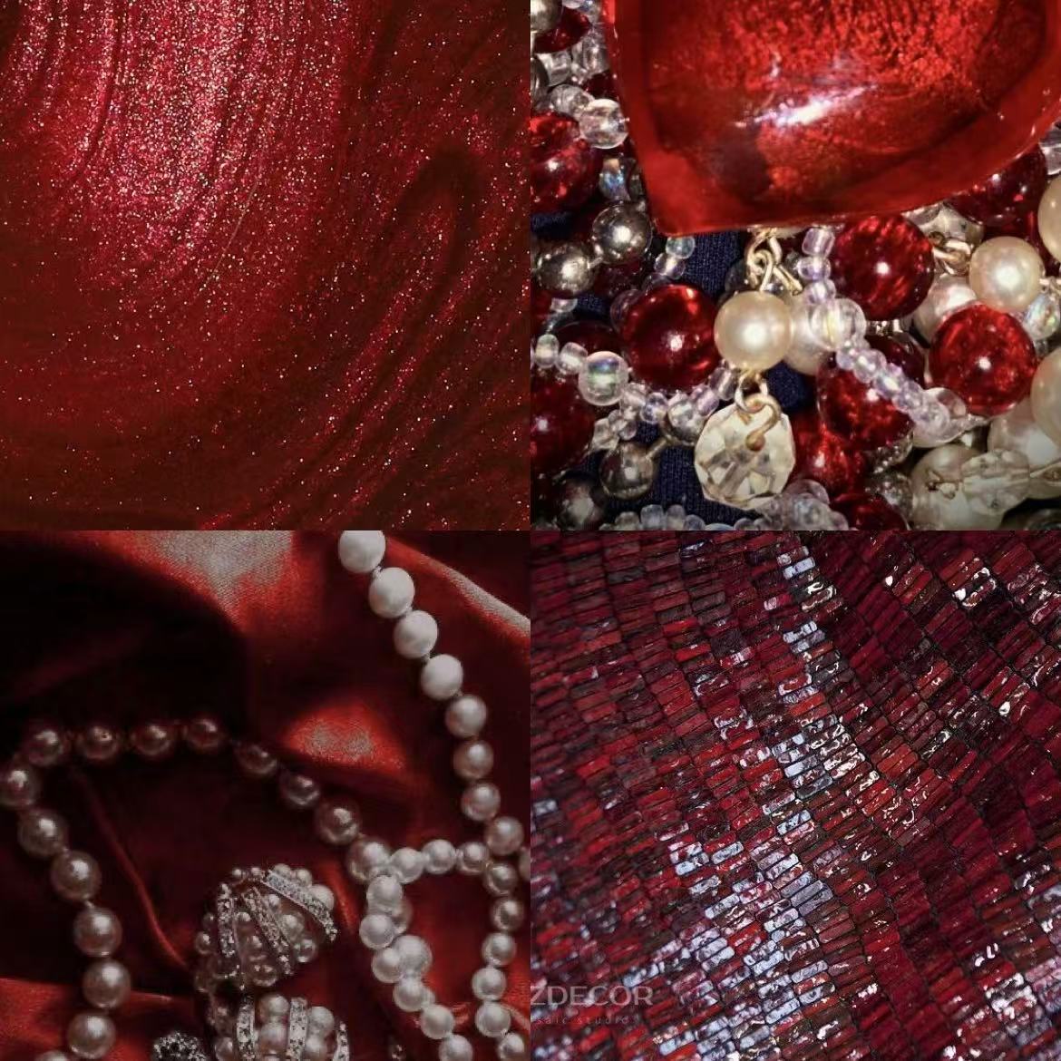 Crimson Chains Acrylic Coffin Press On Nail - MaYonail Store
