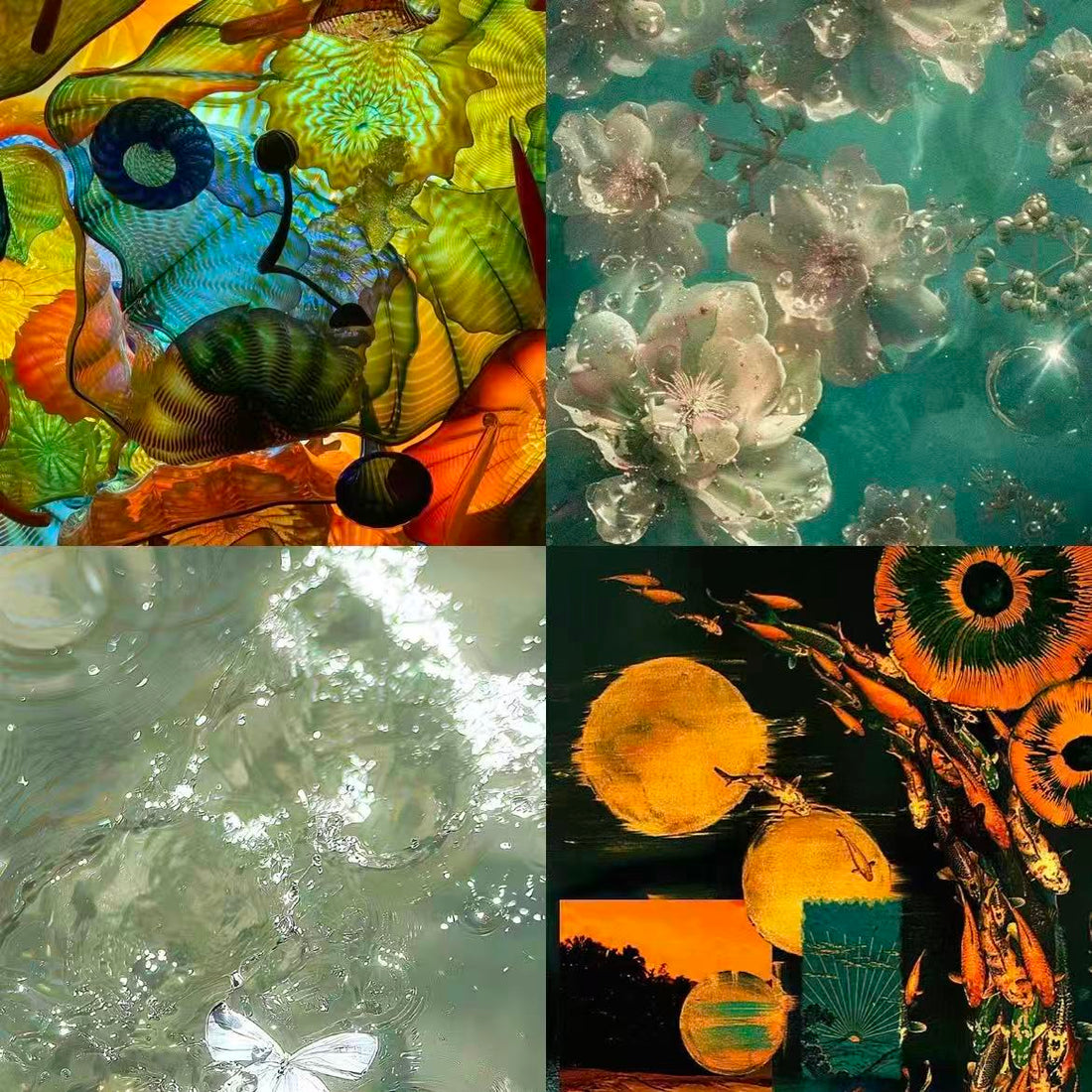 Coral Reef Acrylic Square Press On Nail