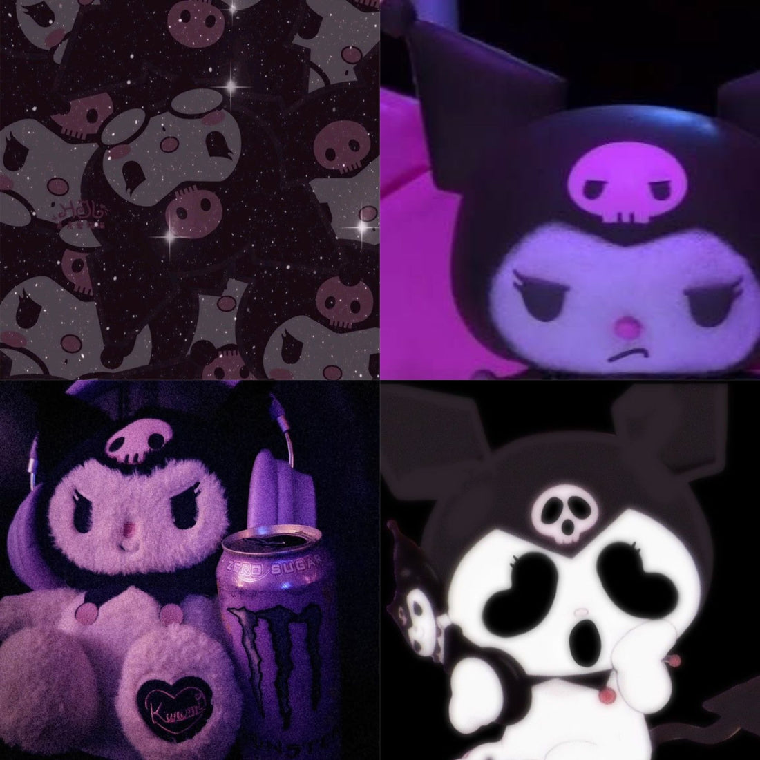 Cyber Kuromi Acrylic Square Press On Nail