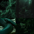 Emerald Snake Acylic Almond Press On Nail - MaYonail Store