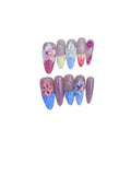 Floral Day Acrylic Almond  Press On Nail - MaYonail Store