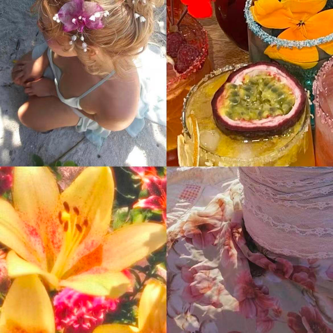 Spring Patterns Acrylic Almond Press On Nail