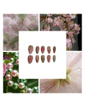 Fresh Floral Acrylic Almond Press On Nail - MaYonail Store