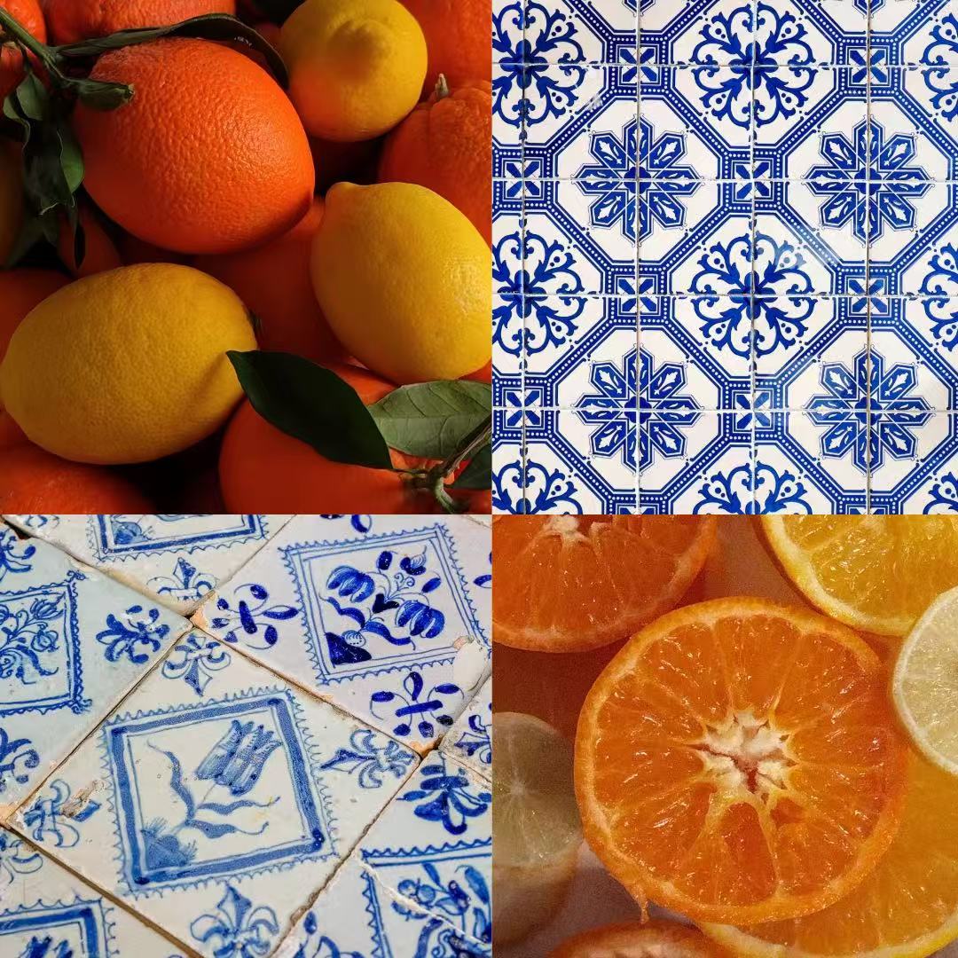 Fruit Mosac Acylic Square Press On Nail