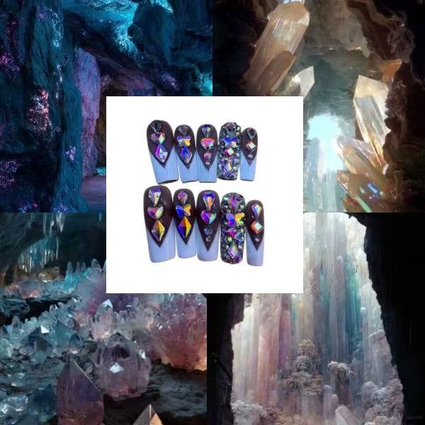 Gem Mine Acrylic Square Press On Nail - MaYonail Store