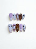 Ghost Tortoise Acrylic Almond Press On Nail - MaYonail Store