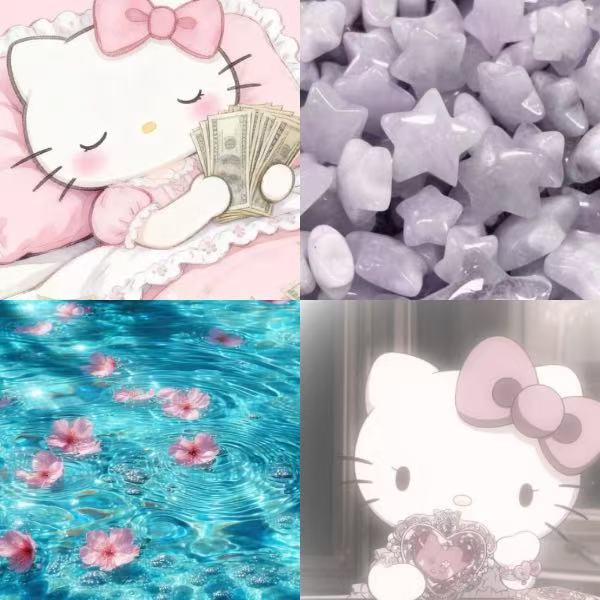 Glamor Hello Kitty Acrylic Coffin Press On Nail - MaYonail Store