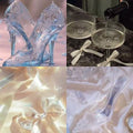 Glass Bow Heels Acrylic Round Press On Nail - MaYonail Store