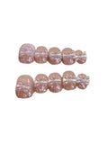 Glass Bow Heels Acrylic Round Press On Nail - MaYonail Store