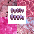 Glitter Pink Acrylic Almond Press On Nail - MaYonail Store