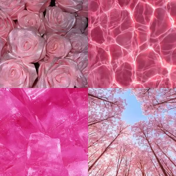 Glitter Pink Acrylic Almond Press On Nail