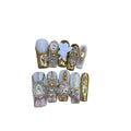 Golden Angel Acrylic Square Press On Nail - MaYonail Store